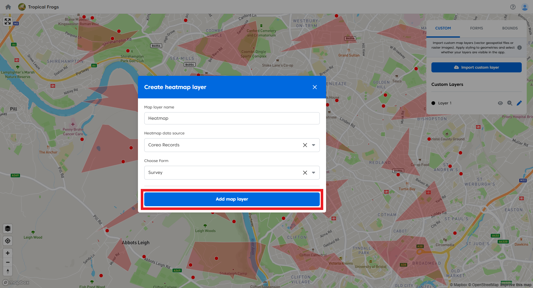 Adding a heatmap layer - Knowledgebase