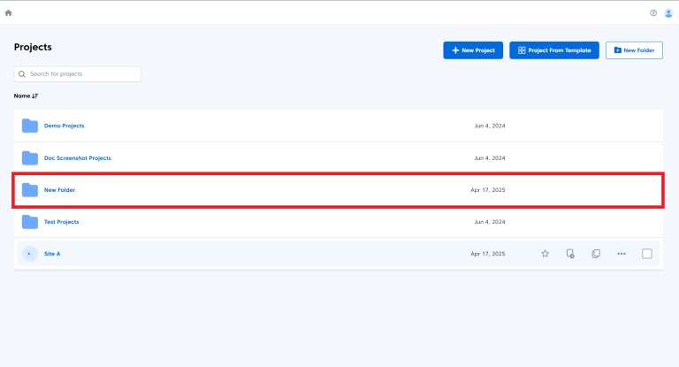 Coreo Place Organising your Projects in the Coreo Admin Area - Knowledgebase
