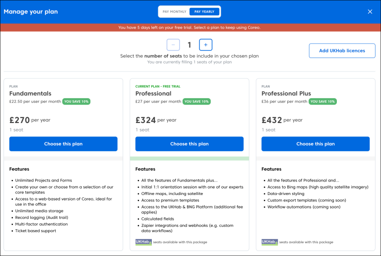 Coreo Place Setting up your Coreo subscription - Knowledgebase